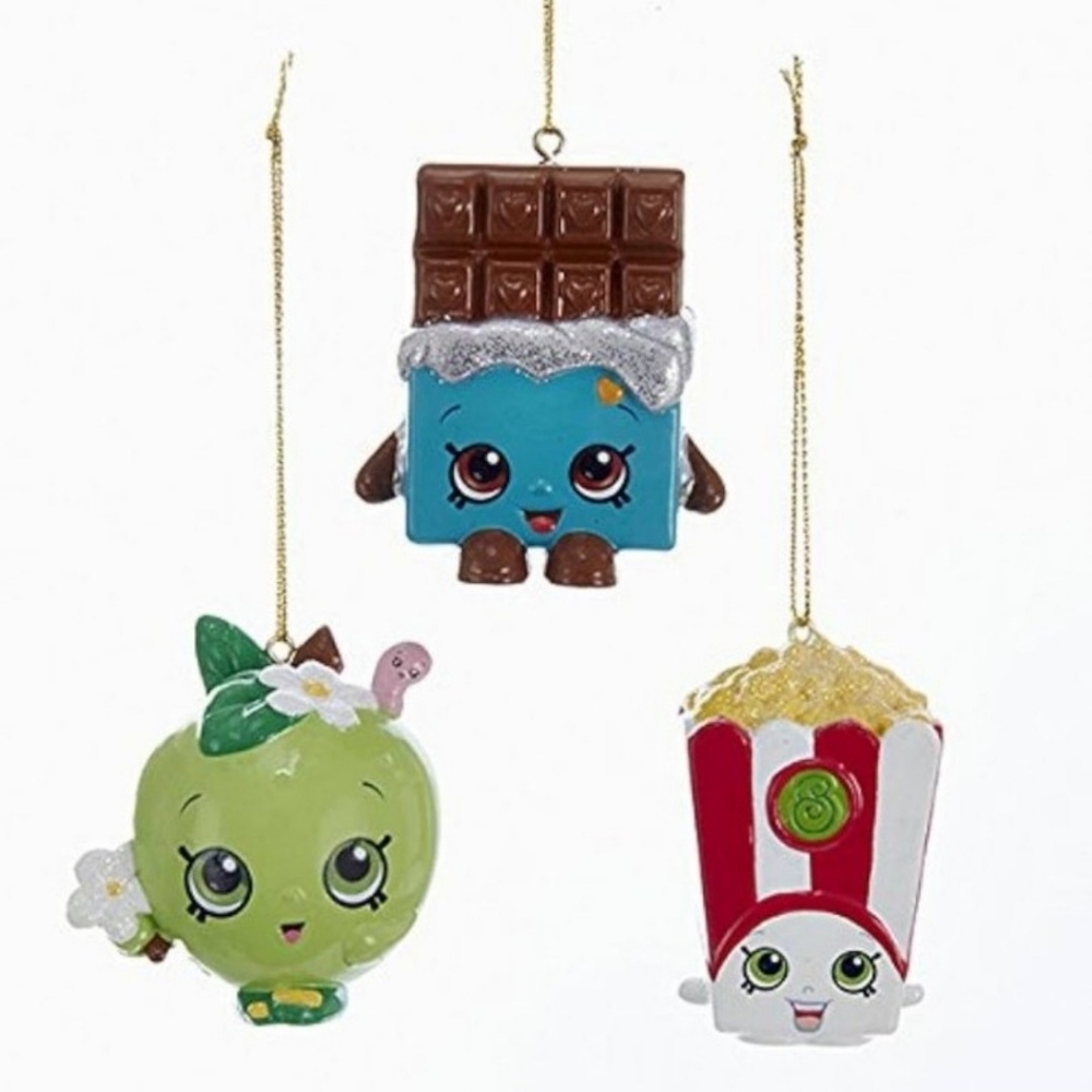 KURT ADLER SHOPKINS BLOW MOLD ORNAMENTS SET OF 3! BNWT SO